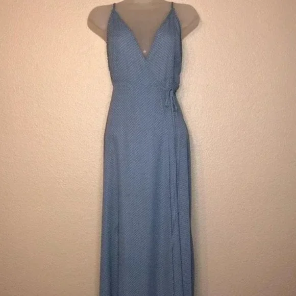 Forever 21 | Dresses | Euc Forever 2 Polka Dotted Spaghetti Strap Wrap Maxi  Dress | Poshmark